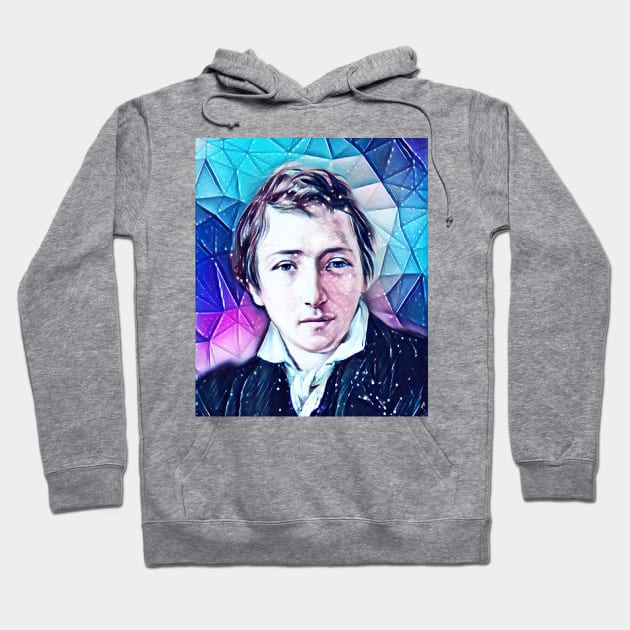 Heinrich Heine Snowy Portrait | Heinrich Heine Artwork 13 Hoodie by JustLit